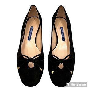 Stuart Weitzman Gabby Suede Pump Bow-Detailed EU36 US6 NWOT